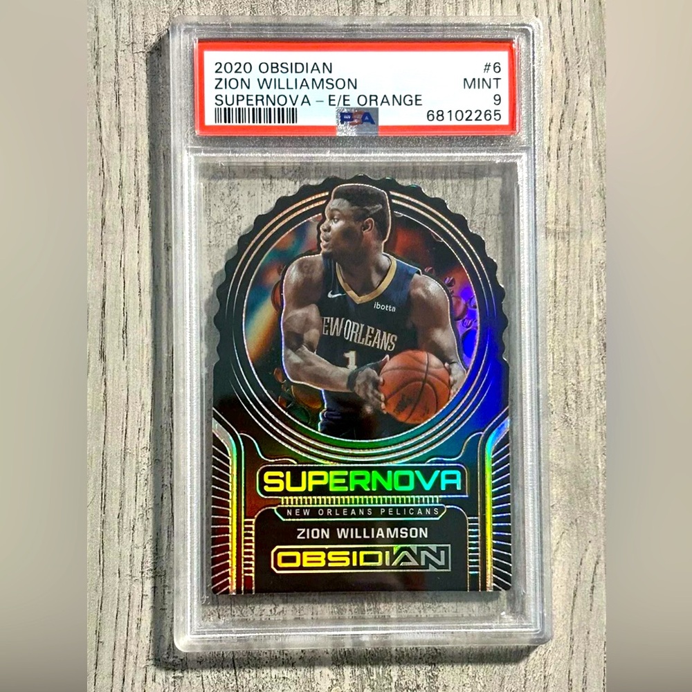 2020-21 OBSIDIAN Zion Williamson PSA 9 SUPERNOVA Electric Etch Orange 25/35